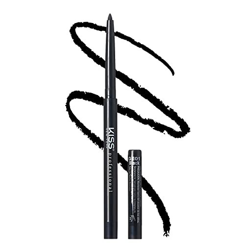 Kiss New York Pro Intense Gel Eyeliner with Built-in Sharpener, Waterproof, Smudge-proof, Long Lasting Gel Eyeliner Pencil (Black) Kiss New York Pro Intense Gel Eyeliner with Built-in Sharpener, Waterproof, Smudge-proof, Long Lasting Gel Eyeliner Pencil (Black)