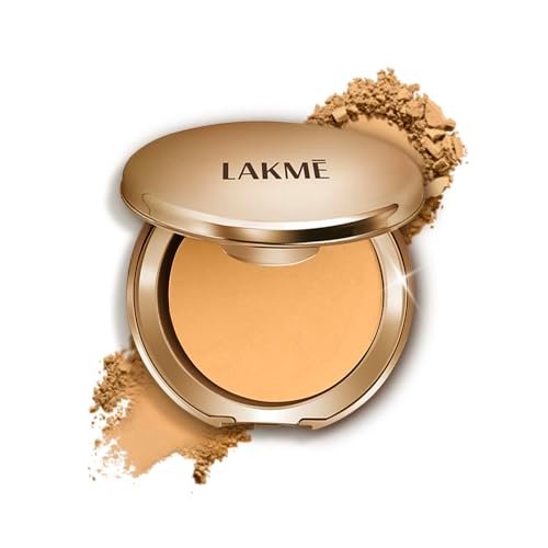 LAKMÉ 9 To 5 Primer With Matte Powder Medium Coverage All Skin Foundation Compact, Silky Golden, 9G LAKMÉ 9 To 5 Primer With Matte Powder Medium Coverage All Skin Foundation Compact, Silky Golden, 9G