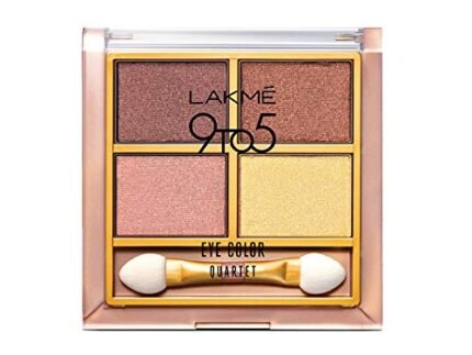 Lakme 9 to 5 Eye Color Quartet Eye Shadow, Desert Rose, 7g