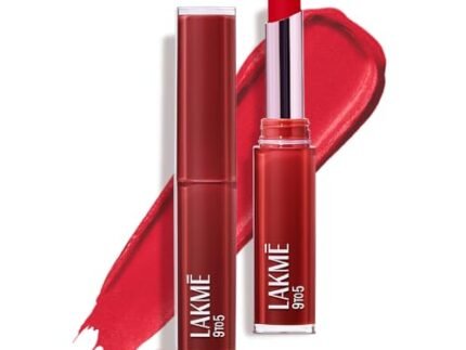 Lakme 9to5 Lip Tattoo Matte Slim Stick, Red Coat, 2g, for Intense Color and Full Coverage, with Bakuchiol and Vitamin E, Smudgeproof and Waterproof, Long-Lasting Lipstick for Women