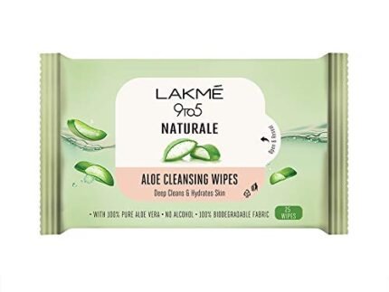 Lakme 9to5 Natural Aloe Cleansing Wipes|| 141 g