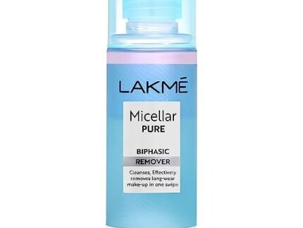 Lakme Biphasic Micellar Face Cleansing Water 100ml | Removes Waterproof Makeup | Oil and Water Formula