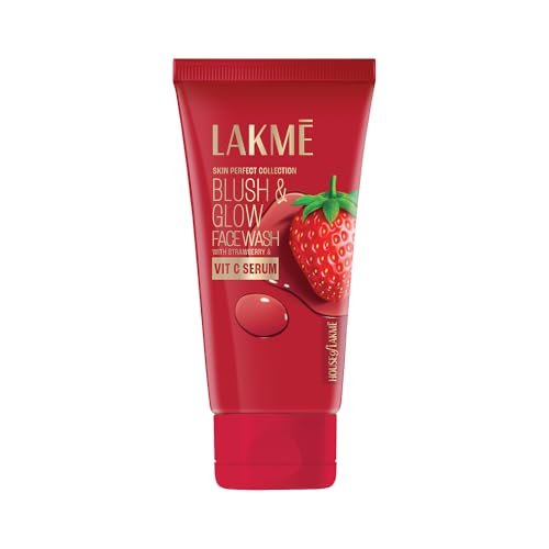 Lakme Blush & Glow Strawberry Refreshing Gel Face Wash 100 g|| With 100% Natural Fruit for Glowing Skin – Daily Gentle Exfoliating Facial Cleanser Lakme Blush & Glow Strawberry Refreshing Gel Face Wash 100 g|| With 100% Natural Fruit for Glowing Skin – Daily Gentle Exfoliating Facial Cleanser