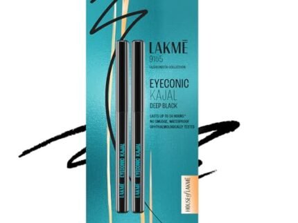 Lakme Eyeconic Black Kajal 0.35 g (Combo Pack of 2) Matte Kohl Liner in a Twist Up Pencil – Waterproof|| Smudge Proof & Long Lasting Eye Makeup