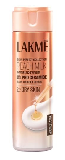 Lakmé Peach Milk Intense Moisturiser with 2% Pro Ceramide | 24hr Deep Hydration for Strong Skin Barrier Repair & Glowing Skin | Lightweight, For Dry, Normal/Oily & Sensitive 120 ml Lakmé Peach Milk Intense Moisturiser with 2% Pro Ceramide | 24hr Deep Hydration for Strong Skin Barrier Repair & Glowing Skin | Lightweight, For Dry, Normal/Oily & Sensitive 120 ml