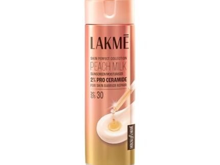 Lakmé Peach Milk Moisturiser SPF 30 with 2% Pro-Ceramide | Daily UV Defense, Hydrating & Skin Barrier Repair Face Cream | Lightweight, For Dry, Normal, Oily & Sensitive 120ml