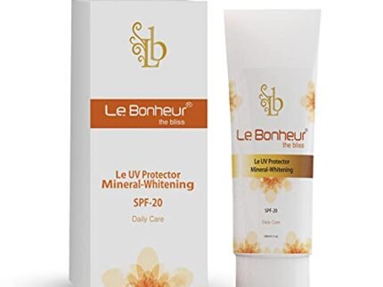 Le Bonheur Le UV Protector Mineral Glowing Sunscreen SPF 20 (50ml Pack) | Daily Care | Super Light Non Greasy | Natural Minerals | Organic Oils | For All Types Of Skin