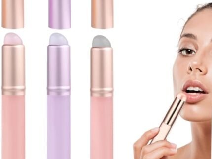 Lipstick Brush, 3PCS Silicone Lip Brush Set for Lipstick and Concealer, Multi-Purpose Makeup Applicator with Dustproof Cap, Travel-Friendly Lips Balm Applicator for Korean Makeup and Lip Gloss