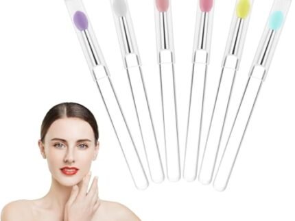 Lipstick Brush Set – 2 Pcs Silicone Lip Applicators for Precise Lipstick, Gloss & Balm Application – Reusable Mask Brushes – White, Pink, Red Makeup Tools