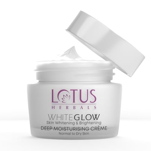 Lotus Herbals WhiteGlow Deep Moisturising Face Cream | SPF 20 | Reducing Dark Spots| Non Sticky | Normal To Dry Skin| For Women and Men| 60g Lotus Herbals WhiteGlow Deep Moisturising Face Cream | SPF 20 | Reducing Dark Spots| Non Sticky | Normal To Dry Skin| For Women and Men| 60g