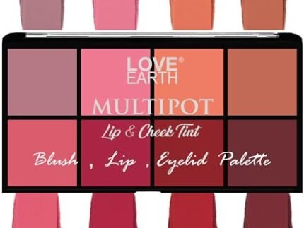 Love Earth Blush, Lips, Eyelid Palette With Richness Of Jojoba Oil And Vitamin E For Blush, Lips, Eyelids (16gm)