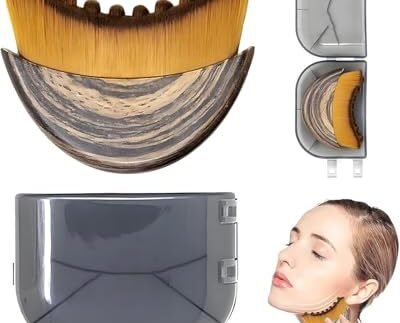 Lymphatic Contour Face Brush, Lymphatic Drainage Massager with Protective Cover, Facial Contouring Tool for Jawline and Cheek Definition, Gentle Skin Care Accessory.