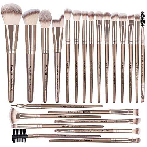 MAANGE Makeup Brush Set 23 Pcs Makeup Brushes Premium Synthetic Make up brushes Professional Face Powder Blush Pointed Eyeshadow Blending Brush Kit, Graduation Gift (Champagne) MAANGE Makeup Brush Set 23 Pcs Makeup Brushes Premium Synthetic Make up brushes Professional Face Powder Blush Pointed Eyeshadow Blending Brush Kit, Graduation Gift (Champagne)