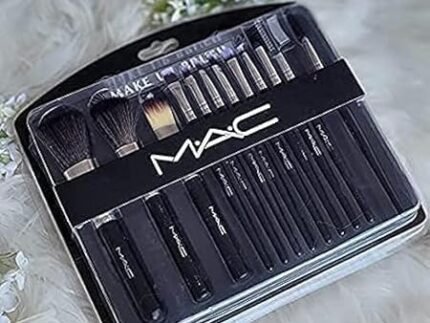 M.A.C Premium Makeup Brush Set Of 12 Pieces For Professional Makeup | Eyeshadow Blending Brushes, Foundation Powder Blending