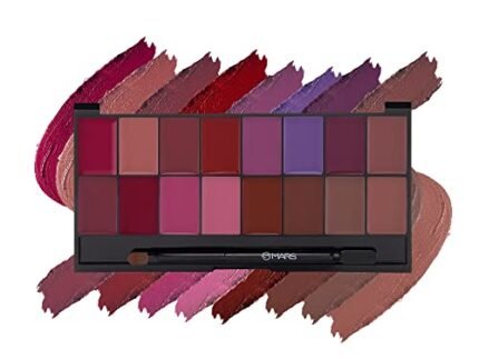 MARS Infinity Lip Palette | Demi Matte | 16 Colors to Infinte Lipstick Colors | Free Spatula cum Applicator (36.0 gm) (02-Multicolor)