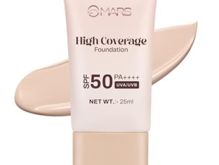MARS SPF50 PA++++ High Coverage Foundation (25ml) (02-SOFT BEIGE) | Blemish Free & Easy to Blend Foundation for Makeup