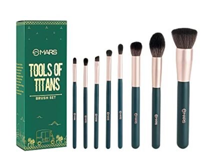 MARS Tools of Titan Brush Set of 8 | Face & Eyes Makeup Brush Set with Ultra Soft Bristles (PACK OF 8)