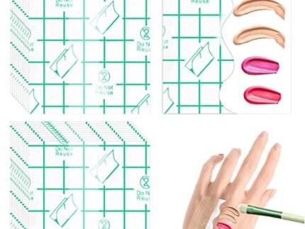 MAYCREATE® 100Pcs Hand Palette for Makeup PU Film Makeup Palette Artist Must Haves Waterproof Transparent Adhesive Makeup Mixing Tape for Foundataion Blending (2.4''x2.4", Single Use)