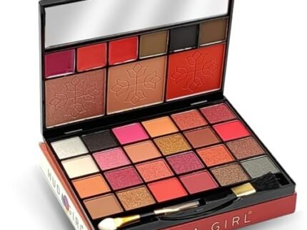 MR. Huda All-in-One Makeup Kit with Mirror – Includes 24 Eyeshadow Palette with Brush Blush Contour and Highlighter Palette for Girl & Womens
