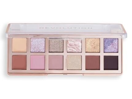 Makeup Revolution Enchanted Icon Eyeshadow Palette | 10 Dreamy Shades + 2 Cream Pans for Eyeshadow Base or Liner | Ultra-Pigmented Matte & Shimmer | No Fall-Out, Blendable, Long-Wear Formula | Day-to-Night Eye Looks- 8.4g