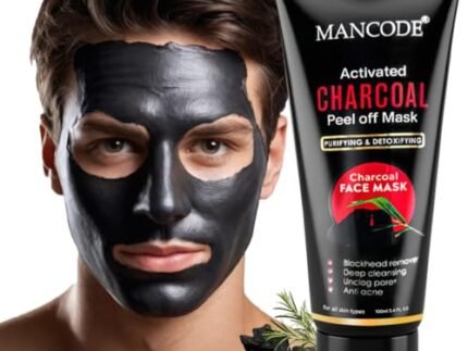 Mancode Activated Charcoal Peel Off Mask For Men, Charcoal Peel Off Mask For Women, Face Mask For Men, Charcoal Face Mask, Active Cooling Effect, Deep Skin Purifying Cleansing (100 ml)