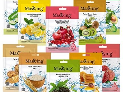 Masking Beauty Facial Sheet Mask for Glowing skin | Natural Sheet Mask | Face sheet Mask for Women Combo Pack of 10