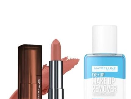 Maybelline New York Color Sensational Creamy Matte Lipstick -656 Clay Crush (3.9g) + Maybelline New York Makeup Remover 40ml