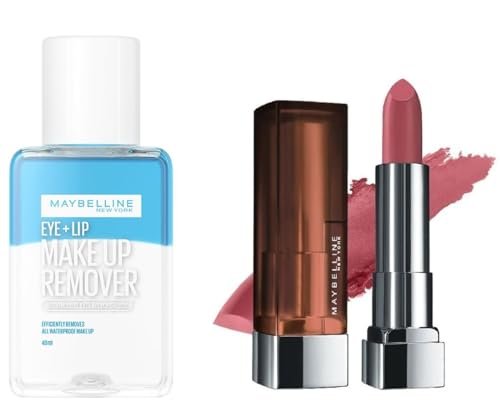 Maybelline New York Color Sensational Creamy Matte Lipstick -660 Touch of Spice (3.9g) + Maybelline New York Makeup Remover 40ml Maybelline New York Color Sensational Creamy Matte Lipstick -660 Touch of Spice (3.9g) + Maybelline New York Makeup Remover 40ml