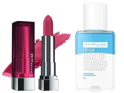 Maybelline New York Color Sensational Creamy Matte Lipstick -680 Mesmerizing Magenta (3.9g) + Maybelline New York Makeup Remover 40ml