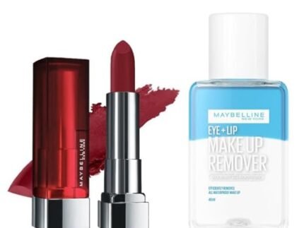 Maybelline New York Color Sensational Creamy Matte Lipstick -695 Divine Wine (3.9g) + Maybelline New York Makeup Remover 40ml