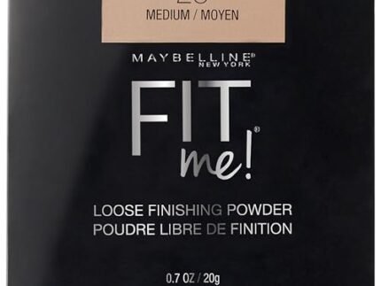 Maybelline New York Fit Me Loose Finishing Powder, Silky and Lightweight, Natural-looking beautiful skin, Quick blendable skin-friendly flawless makeup Loose Powder – Medium|20 grams