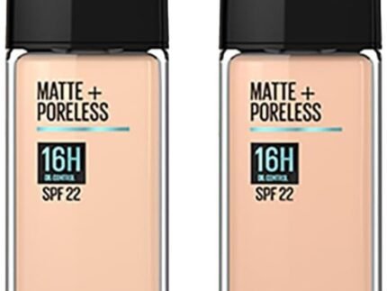 Maybelline New York Liquid Medium Coverage Matte Finish for normal to oily skin Foundation Nude Beige 30 ml & New York Liquid Foundation Ivory, 30 ml