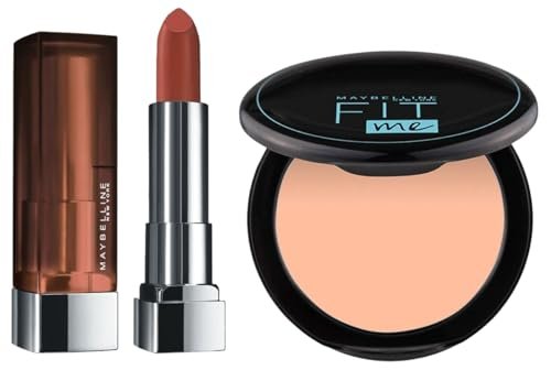 Maybelline New York Matte Lipstick, Intense Colour, 673 Midtown Pink, 3.9g & Maybelline New York Compact Powder, With SPF to Protect Skin from Sun, Absorbs Oil, Fit Me, 115 Ivory, 6g Maybelline New York Matte Lipstick, Intense Colour, 673 Midtown Pink, 3.9g & Maybelline New York Compact Powder, With SPF to Protect Skin from Sun, Absorbs Oil, Fit Me, 115 Ivory, 6g
