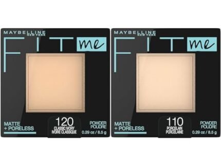 Maybelline New York Natural Finish Powder Foundation For Normal to Oily Skin (Multicolor) (Pack of 2, 8.5 gm each)