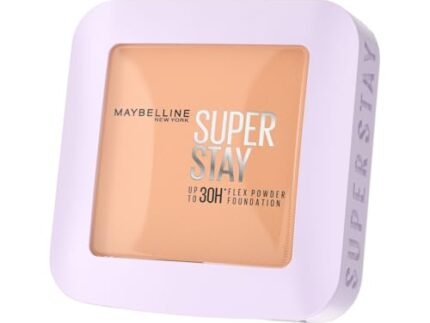 Maybelline New York Super Stay Flex Powder Foundation Compact, 220, Full Coverage, 30H Full Coverage, Perfect for Oily Skin, Waterproof & Sweatproof, 9g