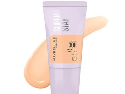 Maybelline New York Super Stay Lumi-Matte Foundation- 120, 30H Wear, Lightweight, Suitable for all Skin Types, Soft Glow, Buildable Coverage, 18ml