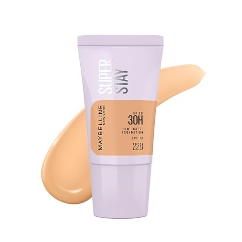 Maybelline New York Super Stay Lumi-Matte Foundation- 228, 30H Wear, Lightweight, Suitable for all Skin Types, Soft Glow, Buildable Coverage, 18ml Maybelline New York Super Stay Lumi-Matte Foundation- 228, 30H Wear, Lightweight, Suitable for all Skin Types, Soft Glow, Buildable Coverage, 18ml