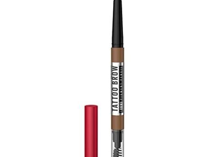 Maybelline New York Tattoo Brow 36h Brow Pencil – Natural Brown, Creamy Powder Texture, Precision Tip. Maybelline New York Tattoo Brow Eyebrow Pencil Lasts Up To 36Hr, Smudge & Water-proof | 0.25 g