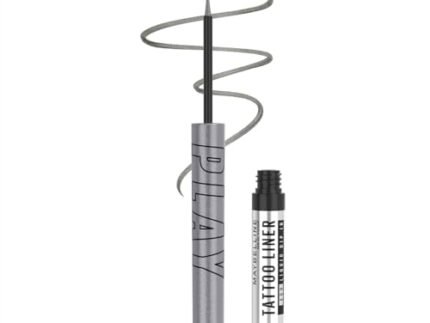 Maybelline New York Tattoo Play Metallic Silver Liquid Eyeliner – Longwear Waterproof Eyeliner – Metallic Finish, Spark, 2.1ml