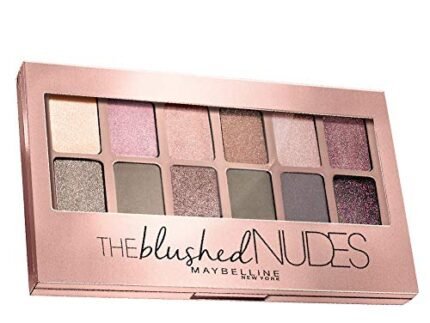 Maybelline New York The Blushed Nudes Eyeshadow Palette – Blush, 12 Highly Blendable Shades, Matte and Sheen Colours. The Blushed Nudes Eyeshadow Palette comes with Highly Pigmented Formula | 9g