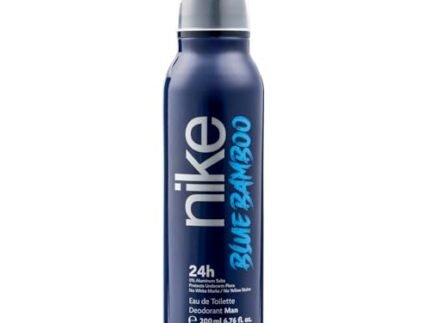 NIKE - Blue Bamboo 200 ml, Deodorant Man Spray, Anti-Stain Deodorant for All Skin Types, 0% Aluminium Salts, Long Lasting, Marine Woody Aromatic Fragrance