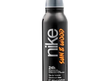 NIKE - Sun & Wood 200 ml, Deodorant Man Spray, Anti-Stain Deodorant for All Skin Types, 0% Aluminium Salts, Long Lasting, Fruity Ambery Fragrance