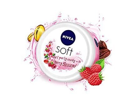 NIVEA Soft Light Moisturizer 100ml | Berry Blossom | For Face, Hand & Body, Instant Hydration | Non-Greasy Cream | With Vitamin E & Jojoba Oil | All Skin Types