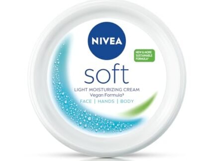 NIVEA Soft Light Moisturizer, 300 ml | Instant Hydration with Vitamin E & Jojoba Oil | Non-Greasy Cream for Face, Body and Hands | For Smooth, Healthy Skin
