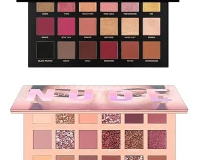 NUDE + ROSE GOLD Edition | Combo Pack of 2 Eyeshadow Palettes – 36 Highly Pigmented Shades | Long-Lasting, Waterproof, Matte & Shimmer Eye Makeup Palette for Daily & Party Looks
