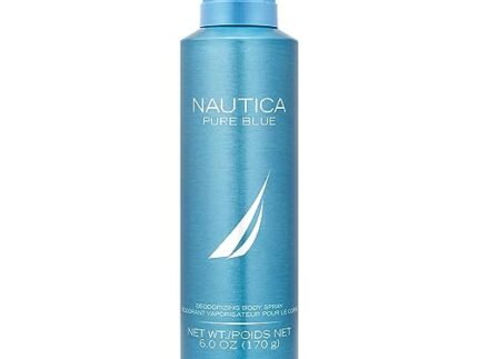 Nautica Pure Blue Deo Body Spray for Men – 170g | Leather and Vanilla | Men’s Fragrance | Long Lasting | Everyday Fragrance