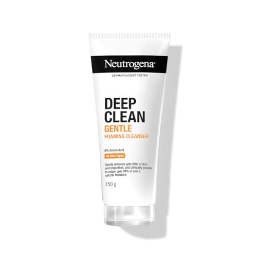 New & upgraded Neutrogena Deep Clean Foaming Cleanser | Hydrating, non drying | Gentle Formula | Skin pH Friendly | for Men & Women | Normal to Oily sensitive skin | Anti pollution facewash, removes PM 2.5 | Daily Cleansing | 150g New & upgraded Neutrogena Deep Clean Foaming Cleanser | Hydrating, non drying | Gentle Formula | Skin pH Friendly | for Men & Women | Normal to Oily sensitive skin | Anti pollution facewash, removes PM 2.5 | Daily Cleansing | 150g
