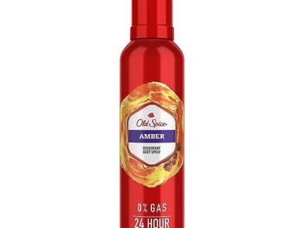 Old Spice Amber No Gas 24 hour Long Lasting Freshness Deodorant Perfume Body Spray For Men, 140ml