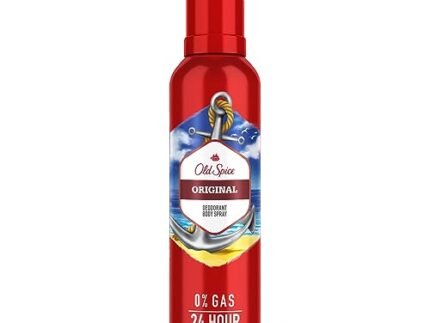 Old Spice Original No Gas 24 hour Long Lasting Freshness Deodorant Perfume Body Spray For Men, 140ml