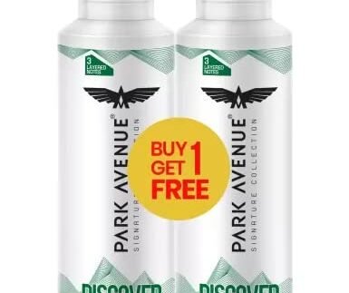 Park Avenue Men Discover Premium Body Fresh Scent Deodorant Spray – (Combo Pack 1 + 1 Free, 150 Ml Each)